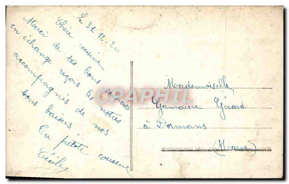 Frau mit Hut — Portrait — unbekannter Verlag — Rückseite