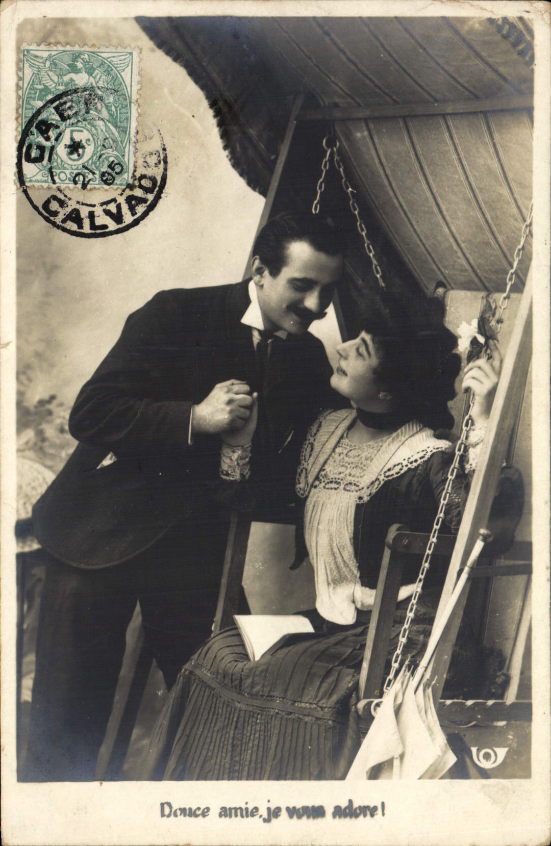 Amore — scena di balcone — editore anonimo, numero di serie non visibile