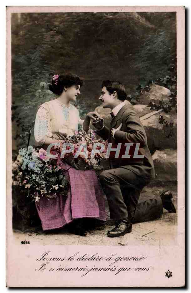 Proposition de mariage — scène en extérieur — éditeur anonyme, n° 4048