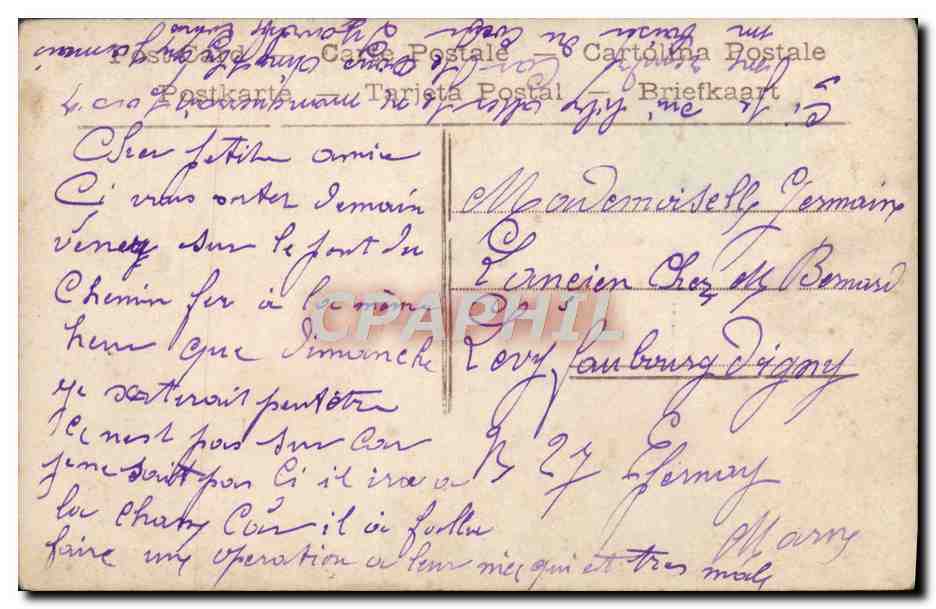 Proposition de mariage — scène en extérieur — éditeur anonyme, n° 4048 — Back