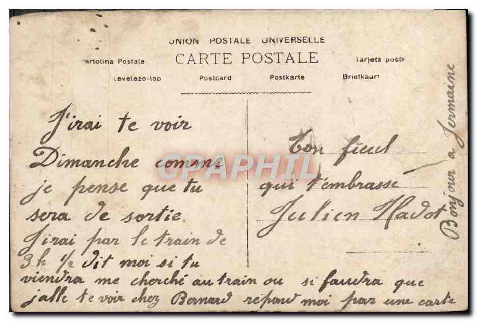 CPA Fantaisie Femme — Rückseite