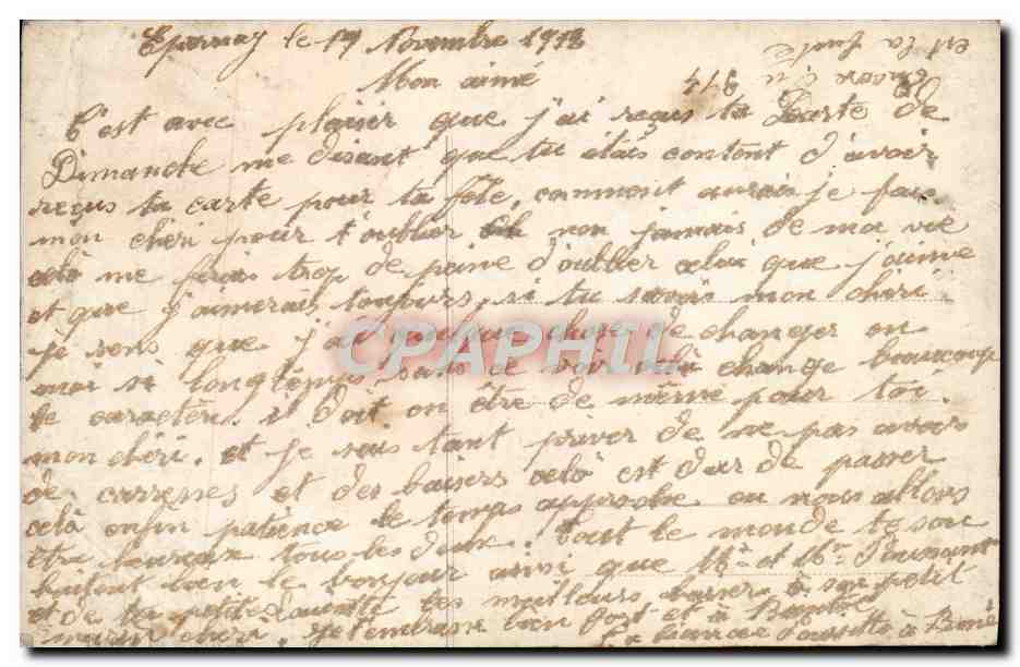CPA Fantaisie Femme — Verso