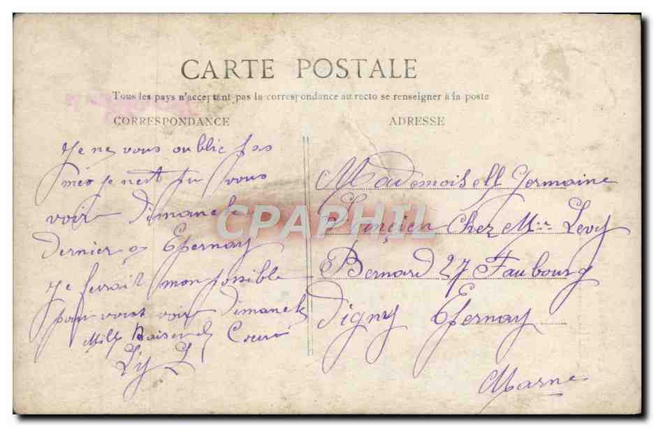 Amour et regards — Walery, Paris — n°277 — Verso