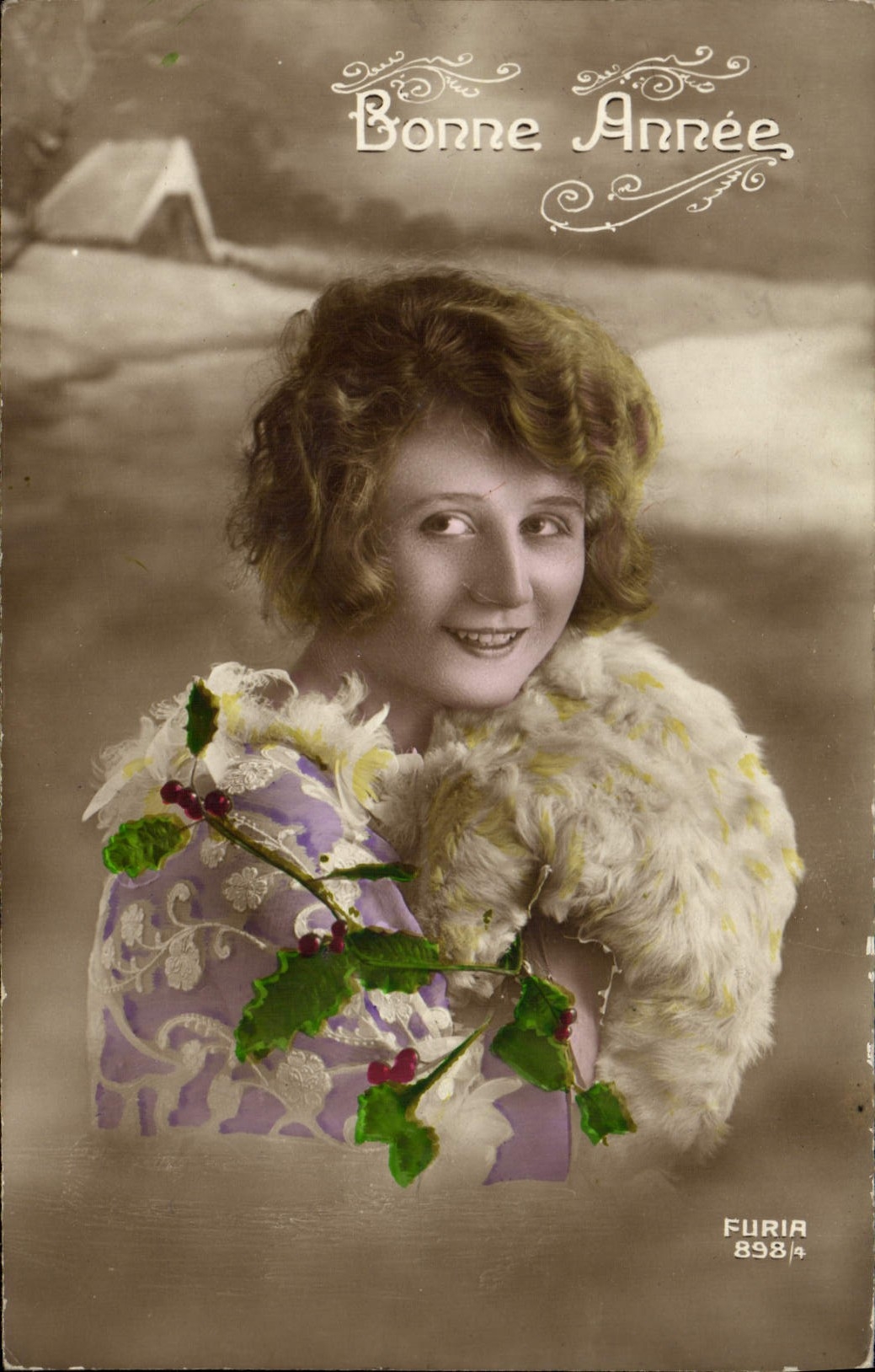 CPA Fantaisie Femme Bonne annee