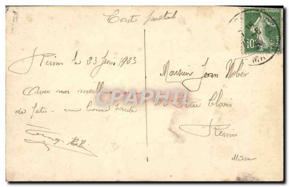 CPA Fantaisie Femme — Verso