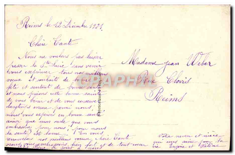 CPA Fantaisie Enfant — Rückseite