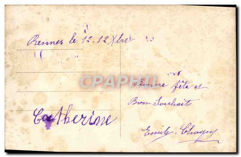 CPA Fantaisie Fleurs Ange — Rückseite