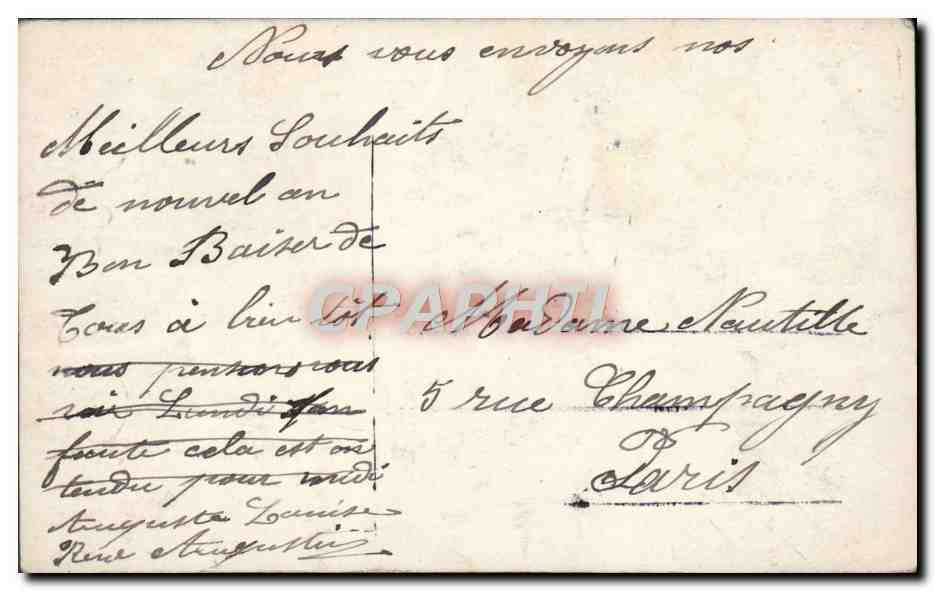 CPA Fantaisie Femme — Verso