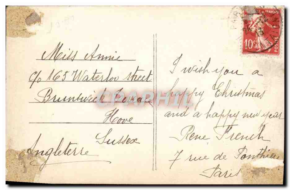 CPA Fantaisie Enfant Ange — Rückseite