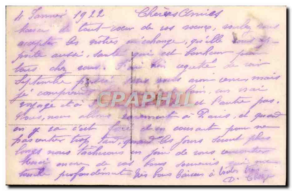 CPA Fantaisie Fleurs — Rückseite