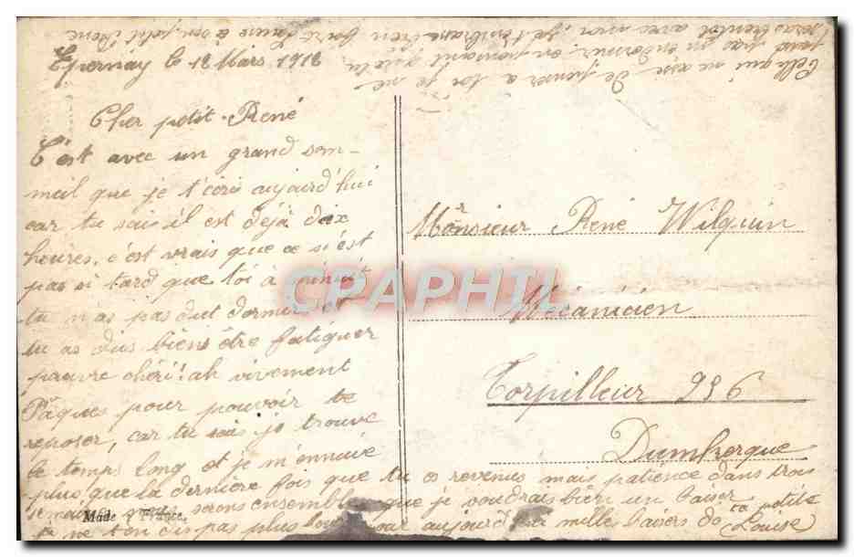 CPA Fantaisie Femme — Verso
