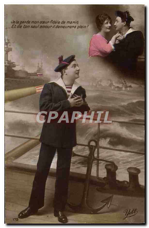 CPA Fantaisie Homme Marin Militaria