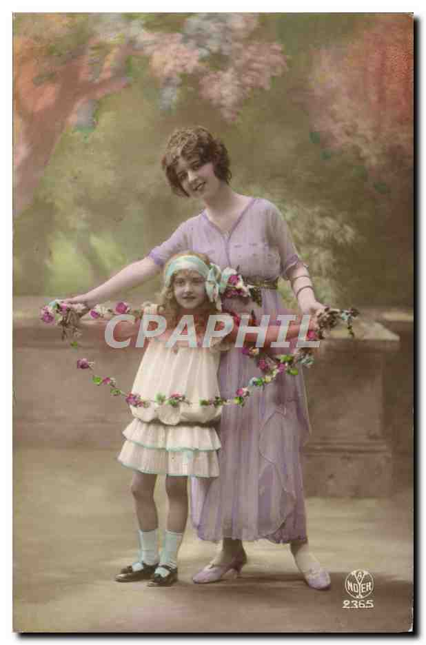 CPA Fantaisie Femme Enfant