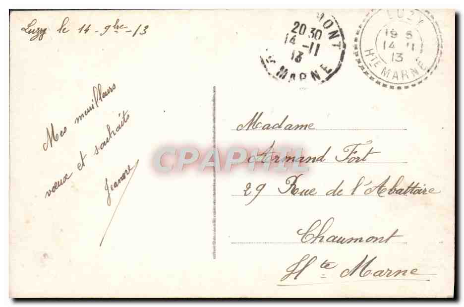 Jeune femme avec panier de roses — Bonne Pête — Nero, n°182 — Verso
