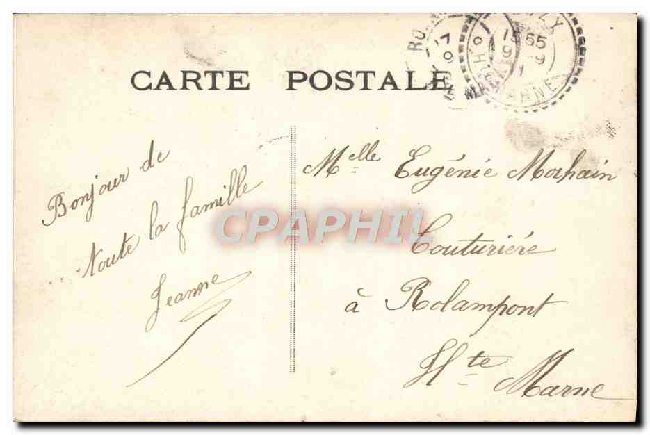 Jeune femme en robe rose tenant un bouquet — Extra 109 — Éditeur inconnu — Achterkant