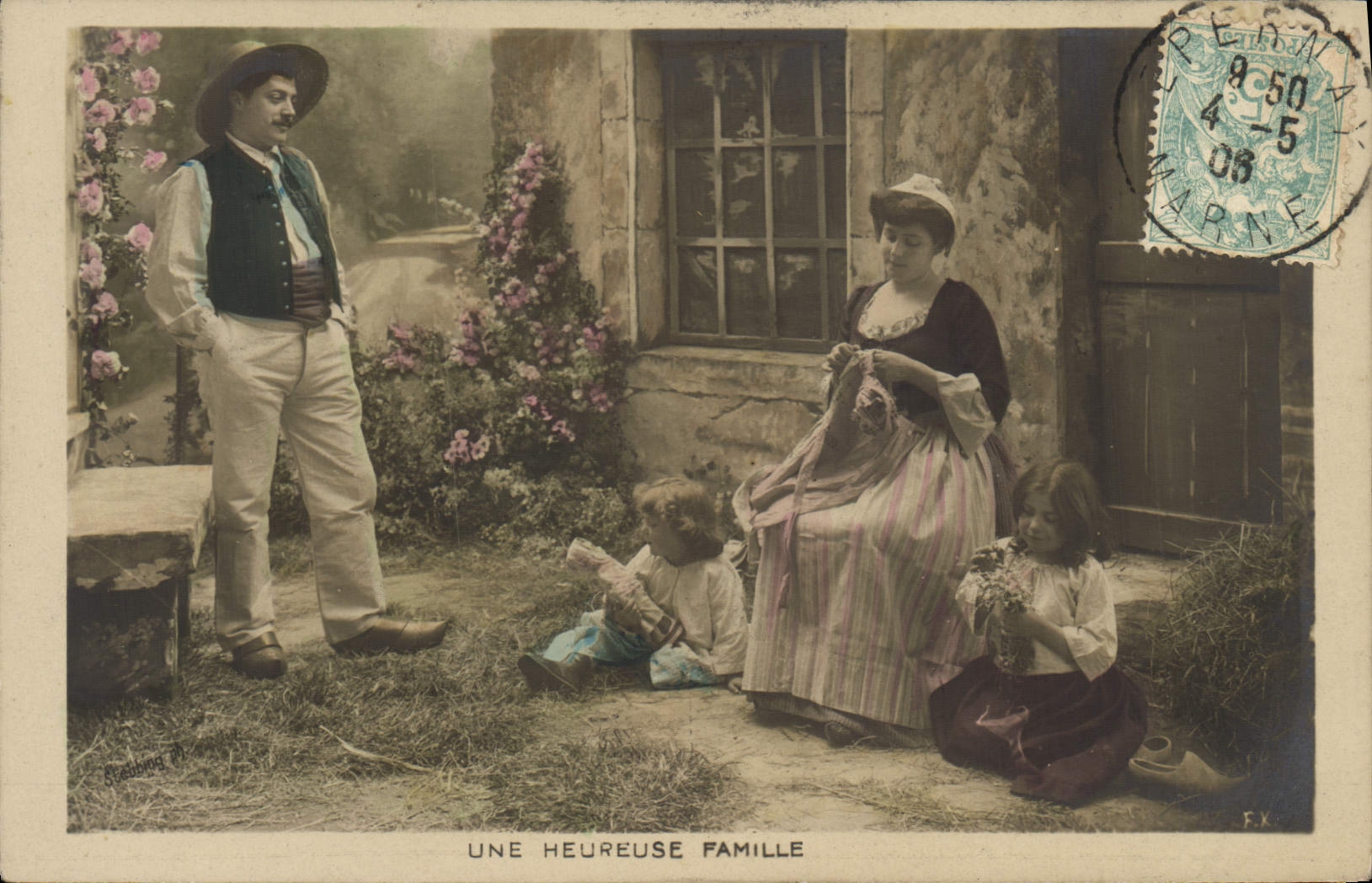 Une heureuse famille — scène de vie — F.X. (éditeur)