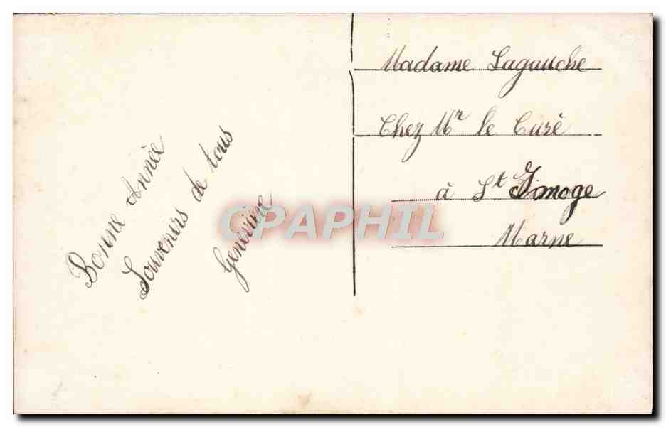 Femme en fourrure tenant une branche de houx — Bonne Année — Éditeur anonyme, n° 251 — Verso