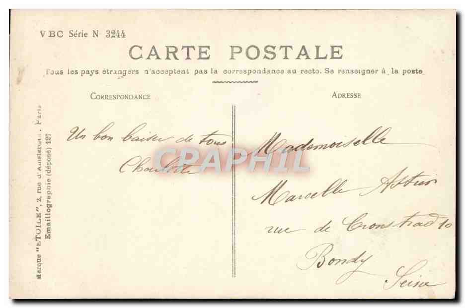 CPA Fantaisie Femme — Verso