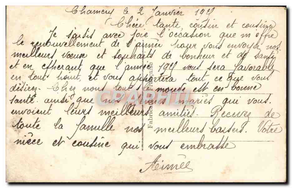CPA Fantaisie Fleurs — Verso