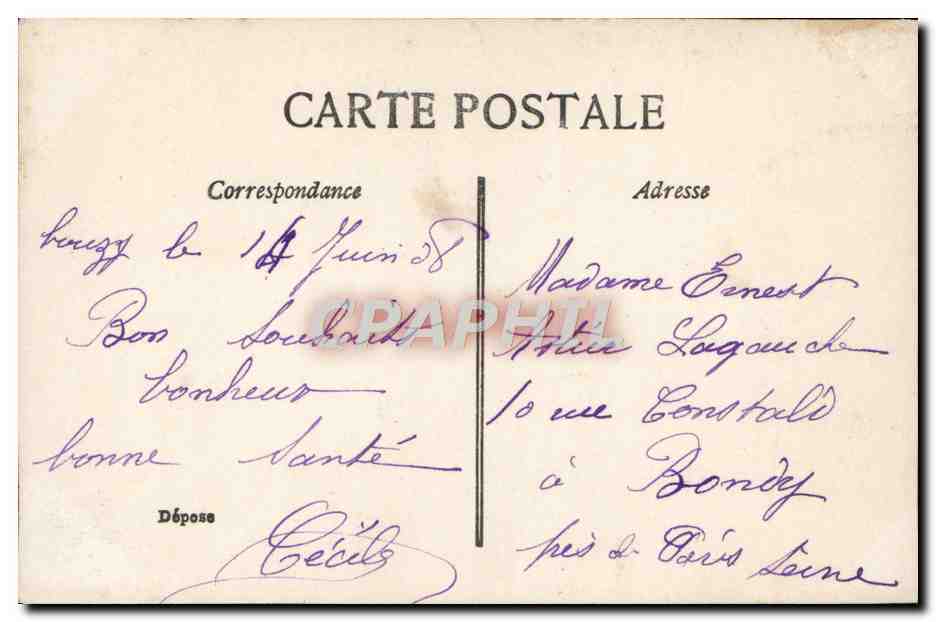 Donna sorridente con mazzo di rose — Buon compleanno — editore A. Lefebvre, n° 4144 — Verso