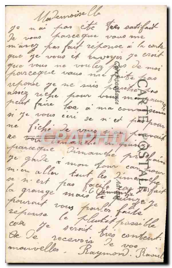 CPA Fantaisie Femme — Verso