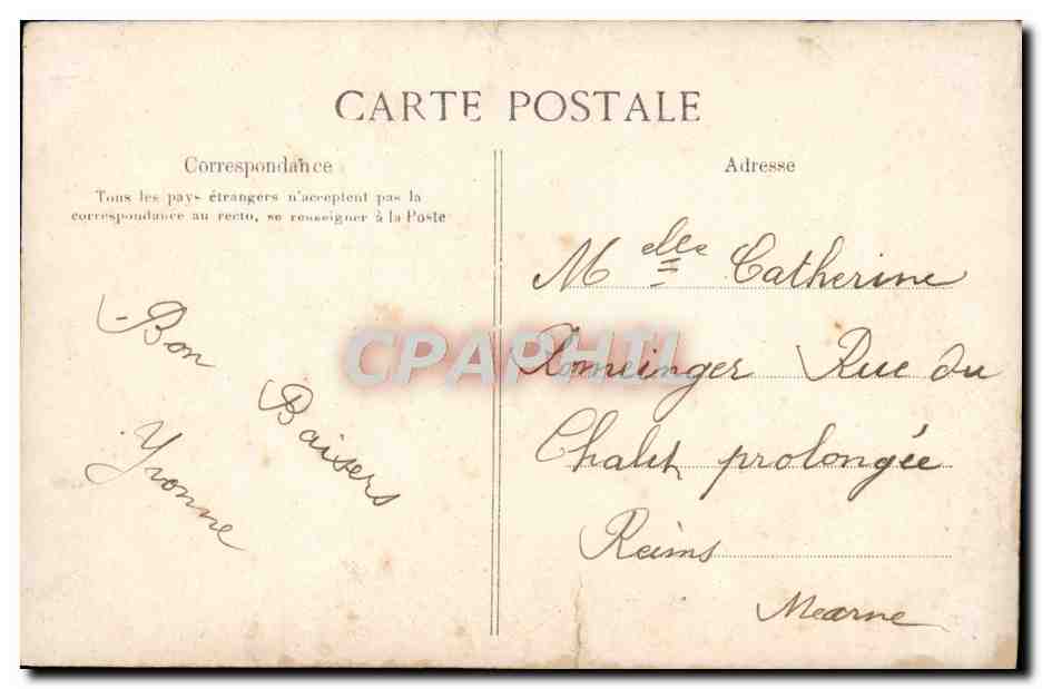 CPA Fantaisie Femme — Verso