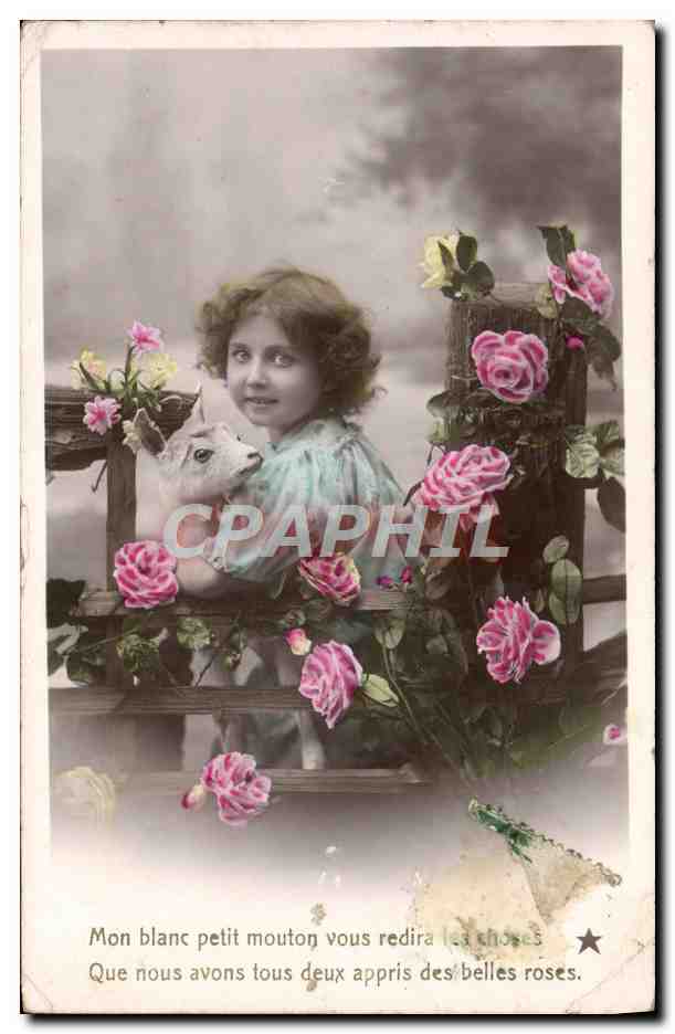 CPA Fantaisie Enfant Chevre