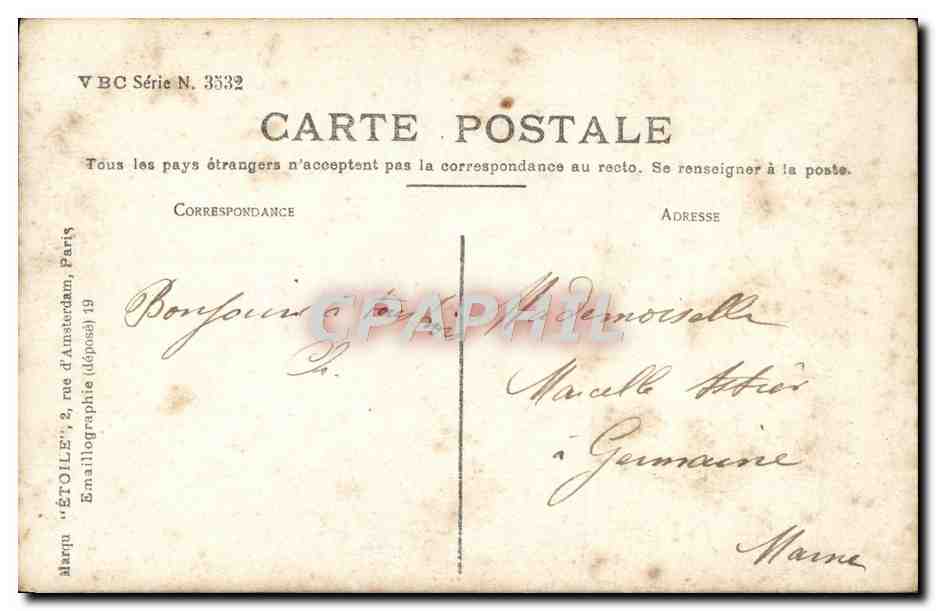 CPA Fantaisie Enfant Chevre — Rückseite