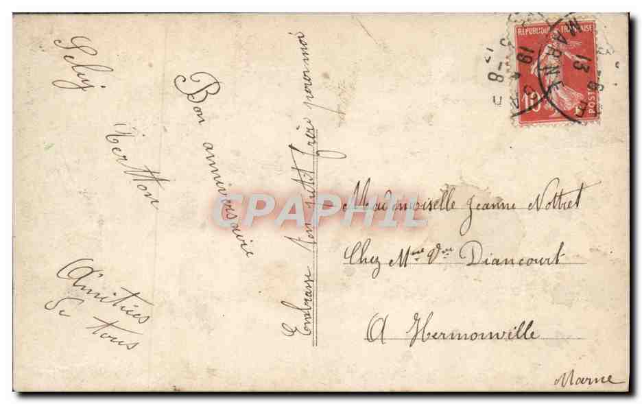 CPA Fantaisie Fleurs — Verso