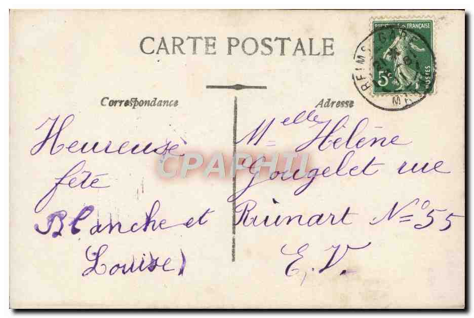 CPA Fantaisie Femme — Rückseite