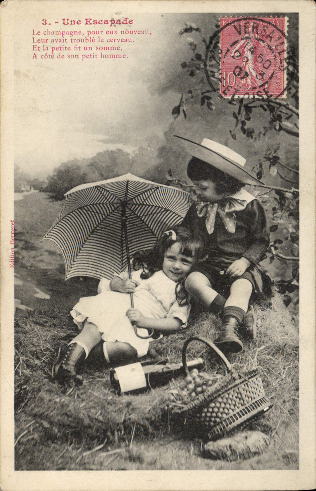 CPA Fantaisie Enfants Une escapade