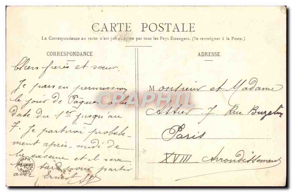 CPA Fantaisie Enfants Une escapade — Verso