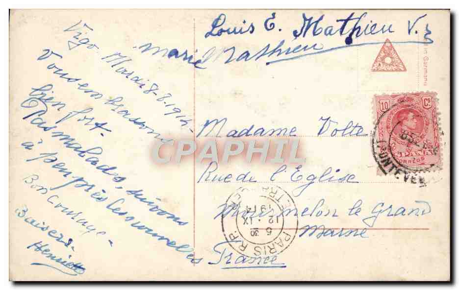 CPA Fantaisie Femme Enfant — Rückseite