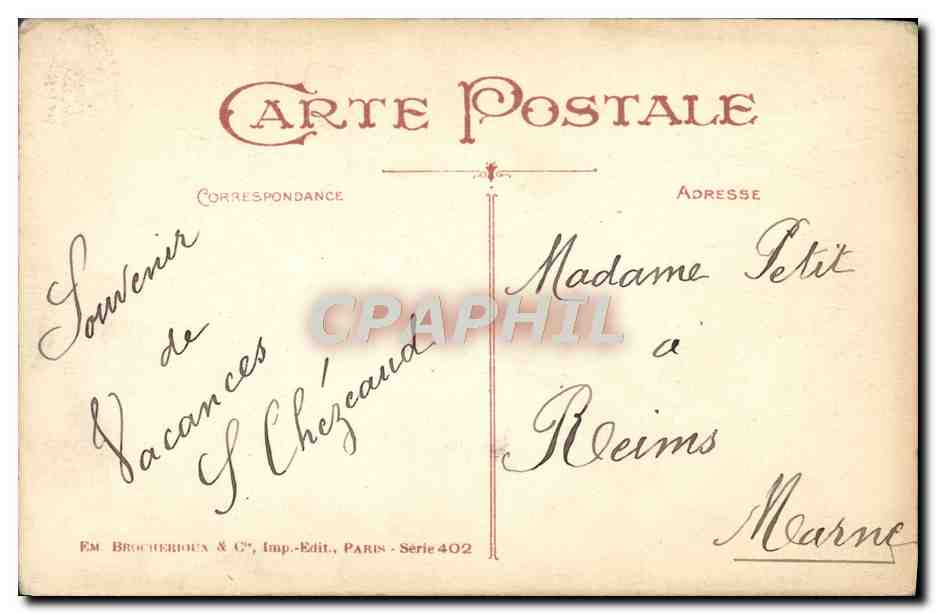 CPA Fantaisie Fleurs — Verso