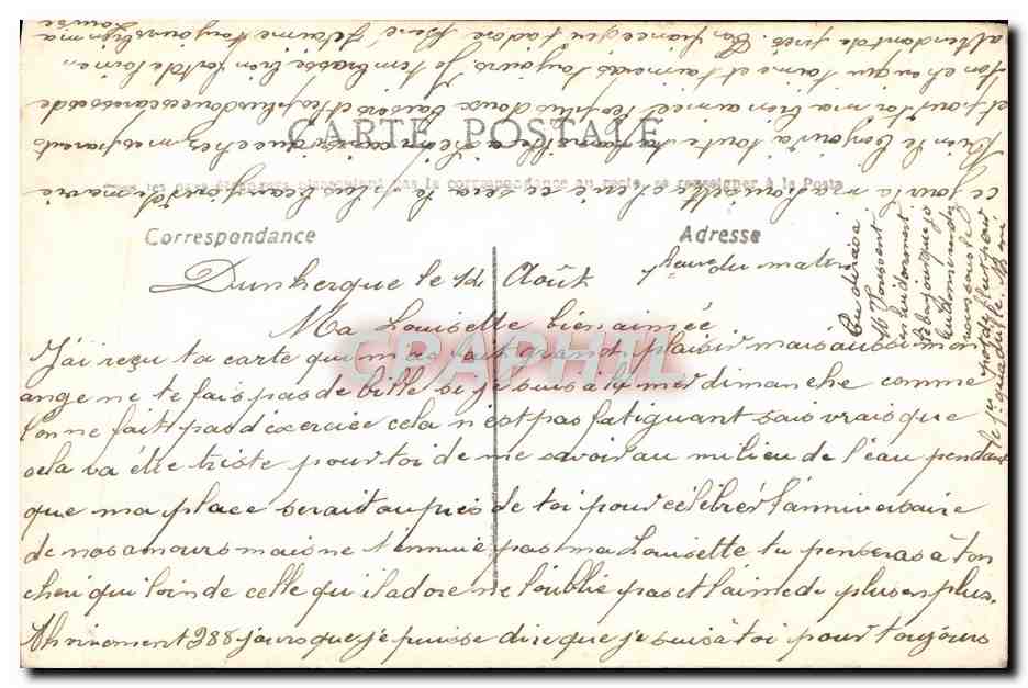 CPA Fantaisie Feme Homme Le reve — Rückseite