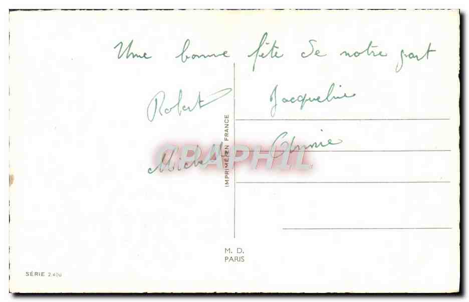 CPA Fantaisie Fleurs — Rückseite