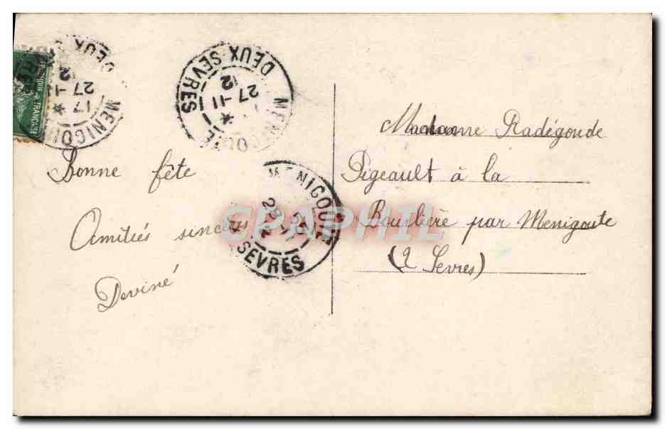 CPA Fantaisie Femme — Verso