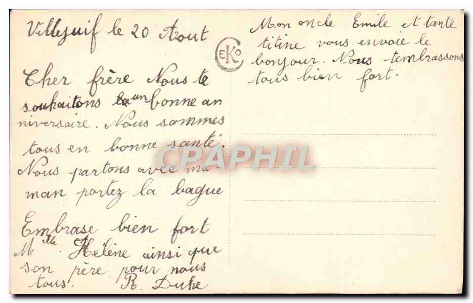 CPA Fantaisie Fleurs — Verso
