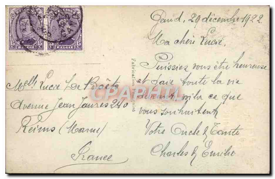 CPA Fantaisie Femme Elephant — Verso