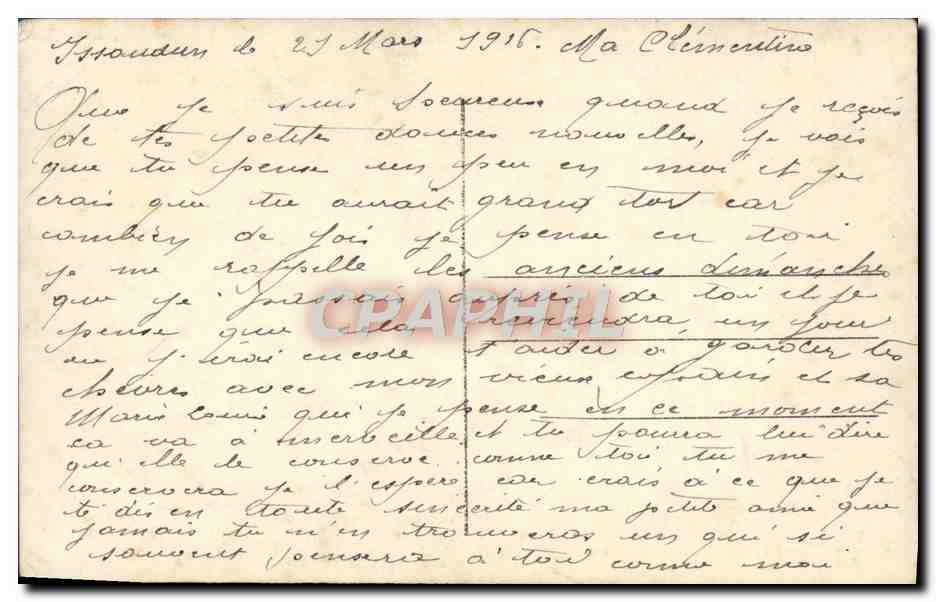 CPA Fantaisie Femme — Verso