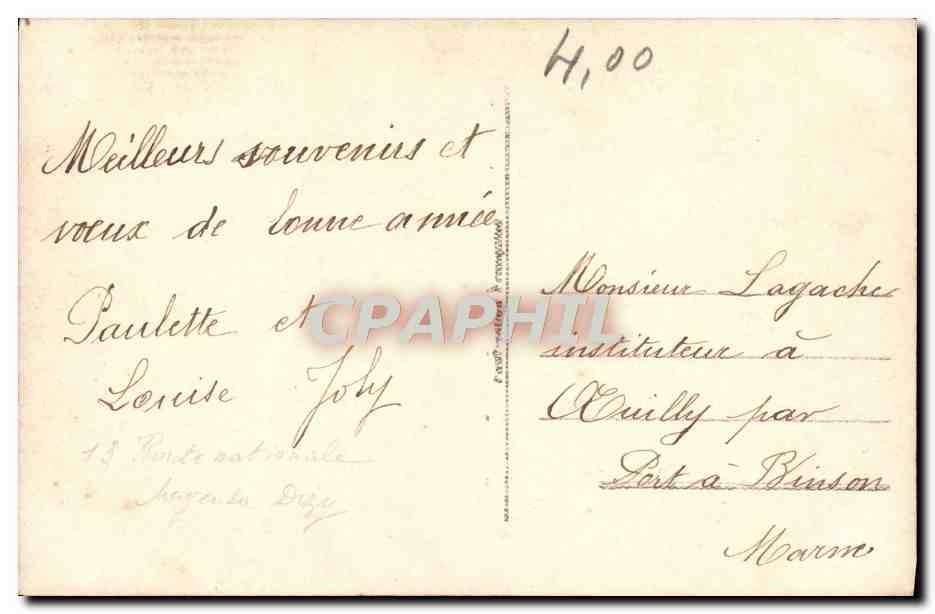 CPA Fantaisie Enfants Fer a cheval — Rückseite