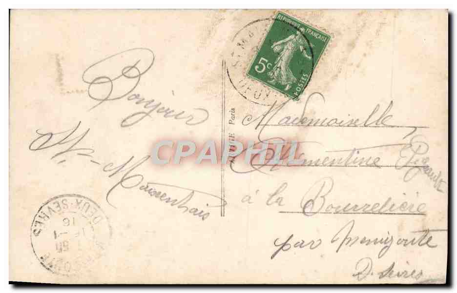 CPA Fantaisie Femme — Rückseite