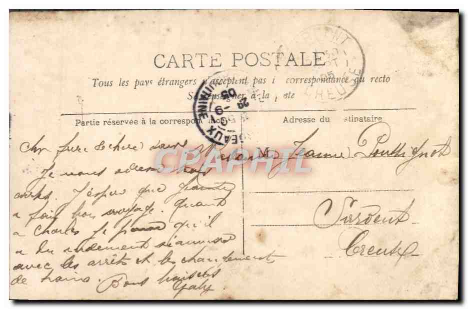 CPA Fantaisie Femme TAlero — Rückseite