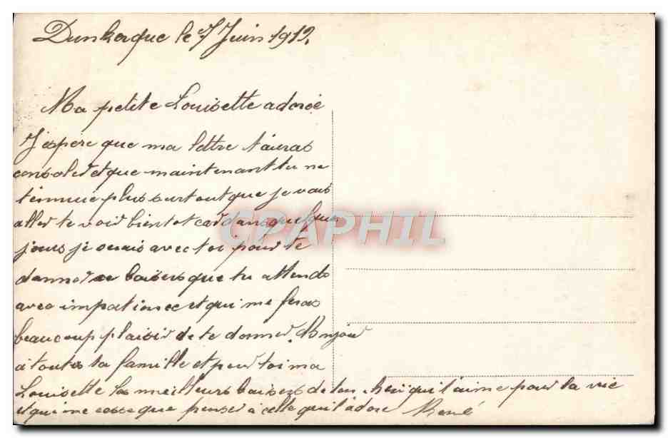 CPA Fantaisie Femme — Verso
