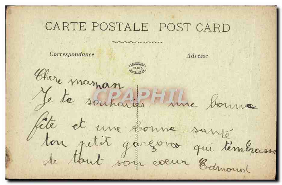 CPA Fantaisie Fleurs — Verso