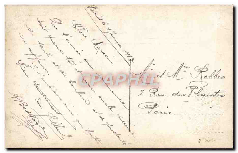 Jeune femme tenant un bouquet de roses — Myrka, n° 60 — Verso