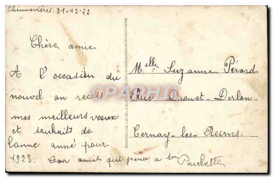CPA Fantaisie Enfant — Rückseite