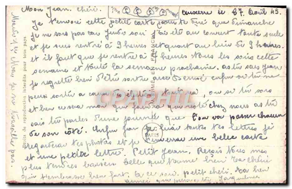 CPA Fantaisie Femme — Verso