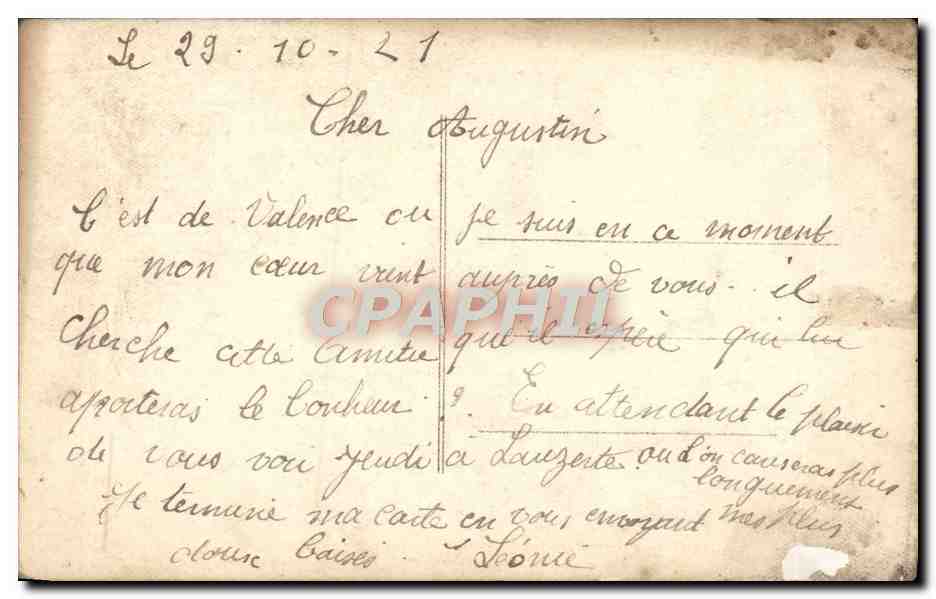 CPA Fantaisie Femme — Rückseite