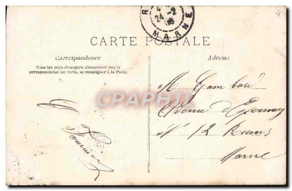 Jeune femme tenant un bouquet de fleurs — J. L. C. — n° 1012 — Rückseite